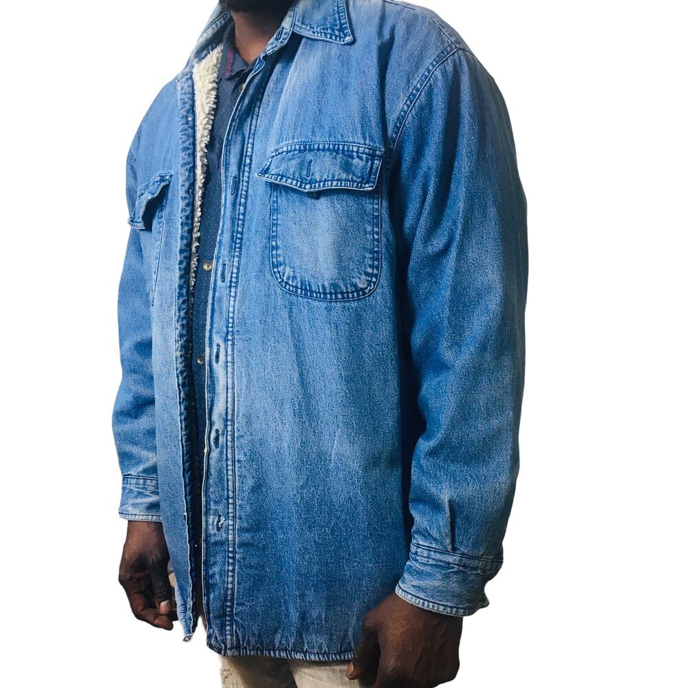 Route 66 Men's Denim Shirt Jacket Shacket Large - Picture 4 of 4